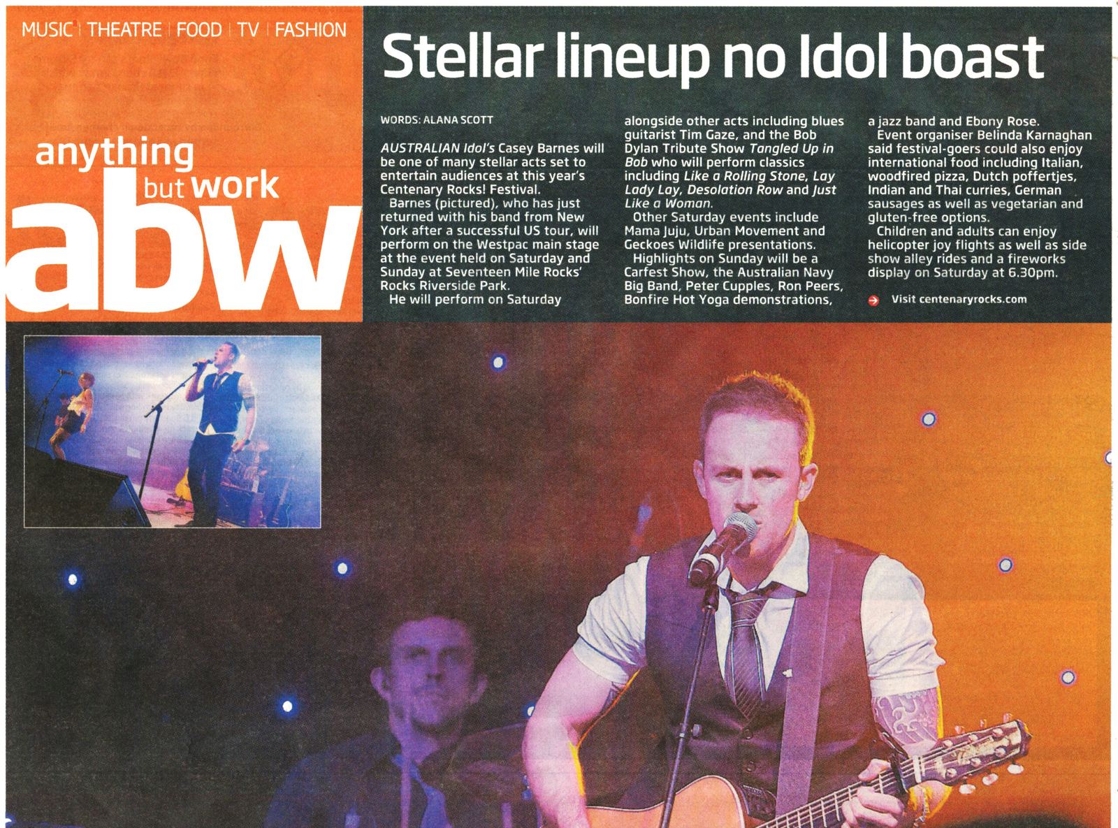 Newspaper clipping: Stellar lineup no Idol boast